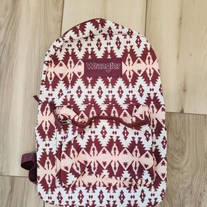 Wrangler Backpack with Red and White Geometric Design